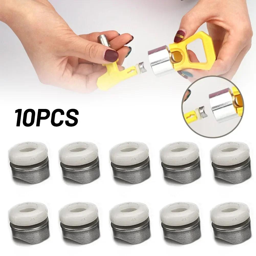 10PCS Seals Tip Gaskets For Airless Paint Spray Nozzle Gaskets Accessories Spare Parts Half Moon Pad Saddle Washer 10pcs