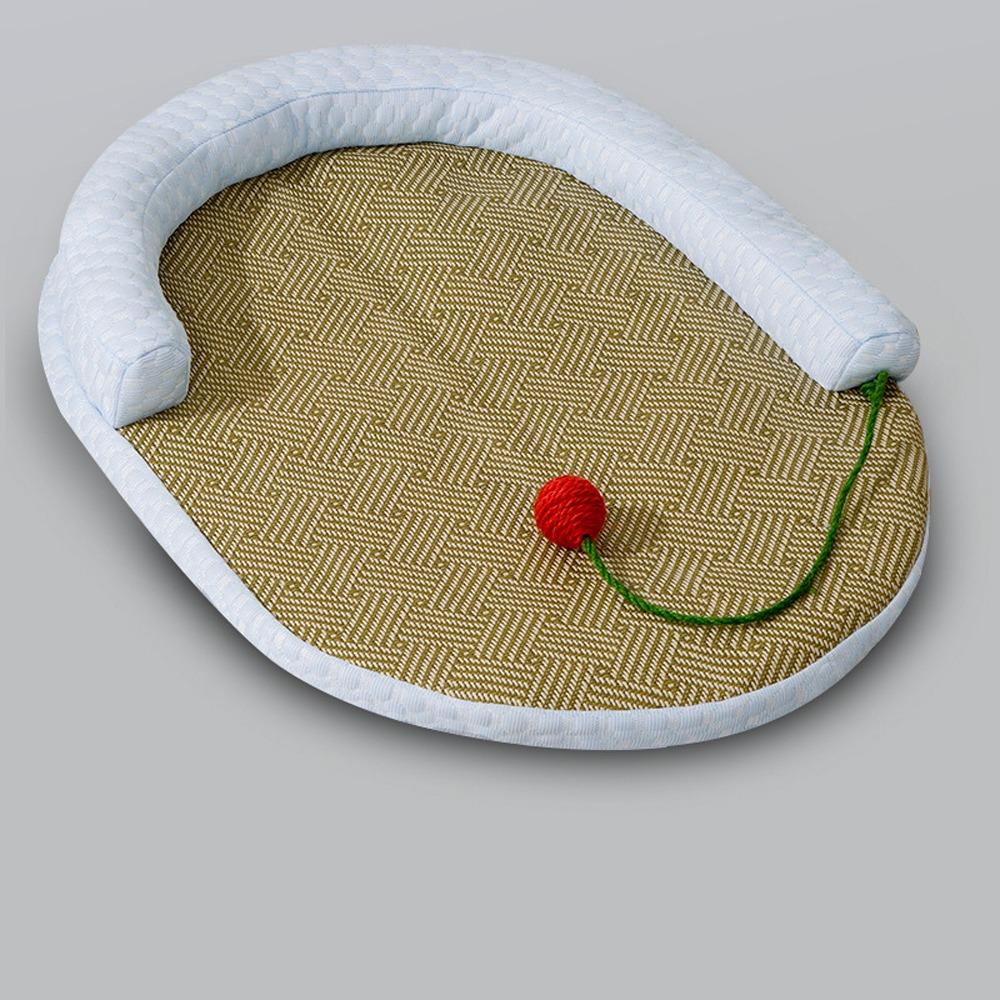 

Anti-slip Dog Sleeping Mat Neck Support Cat Cool Pad Bed Comfortable Pet Cooling Mat Small Pet Style B