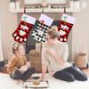 Adorable Red And Black Plaid Dog Paw Christmas Sock Ideal Holiday Gift Bag For Children