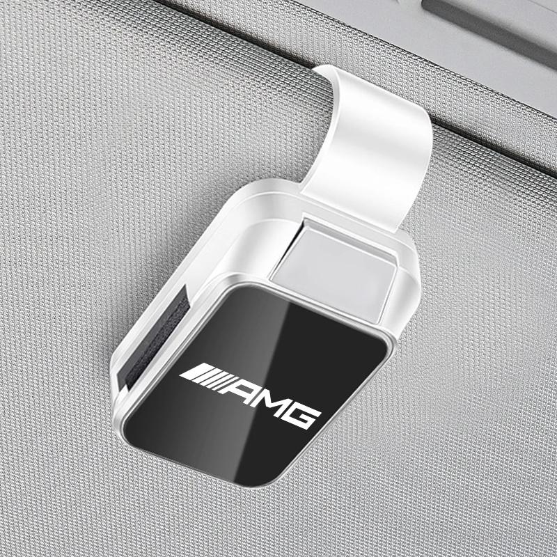 NSY2   Car Stickers Car Eyeglass Holder Glasses Storage Clip Sunglasses Holder with Sponge Protection for Mercedes Benz AMG GLE GLS CLA