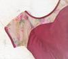 ProDance Wine Red Old Rose Black Navy Floral Half Cup