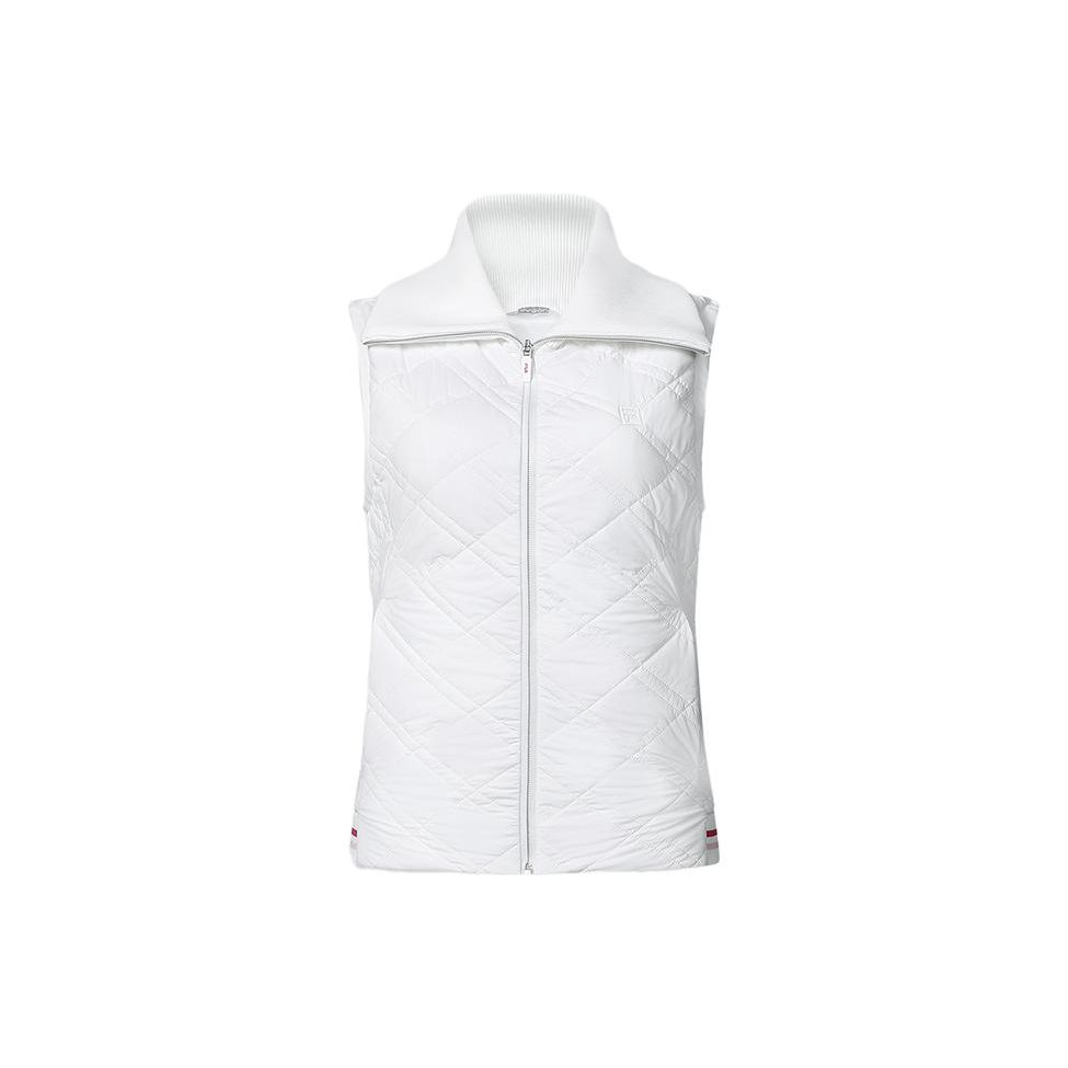 

Fila Серия Гольф Однотонная Поло с Воротником Повседневный Хлопковый Жилет Женский Жилет Нефритово-Белый A11W415901F-WT M