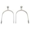 2Pcs Women Horse Spurs Stainless Steel Western Spurs with Roller Ball for Equestrian Boots