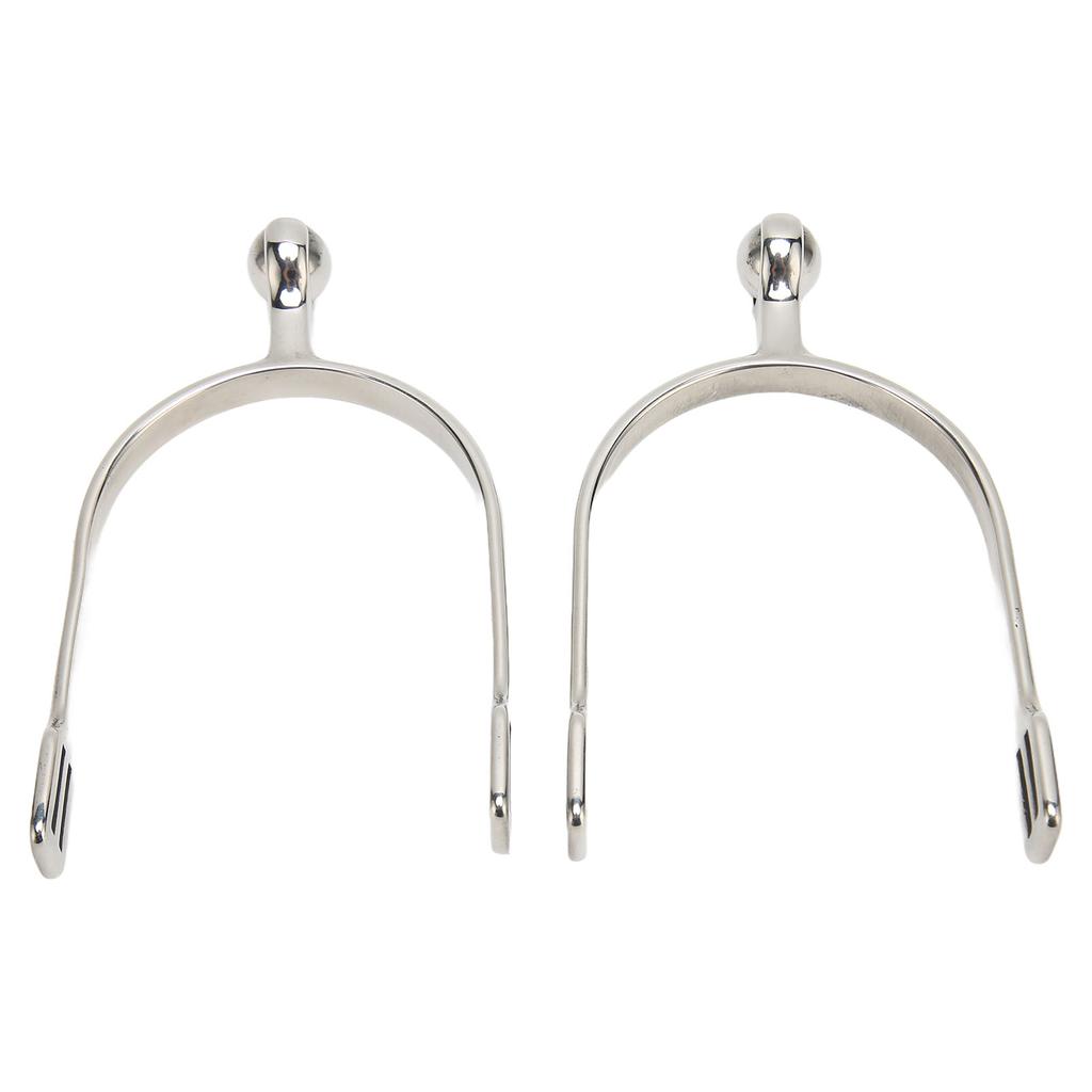 2Pcs Women Horse Spurs Stainless Steel Western Spurs with Roller Ball for Equestrian Boots Horsemanship Lovers
