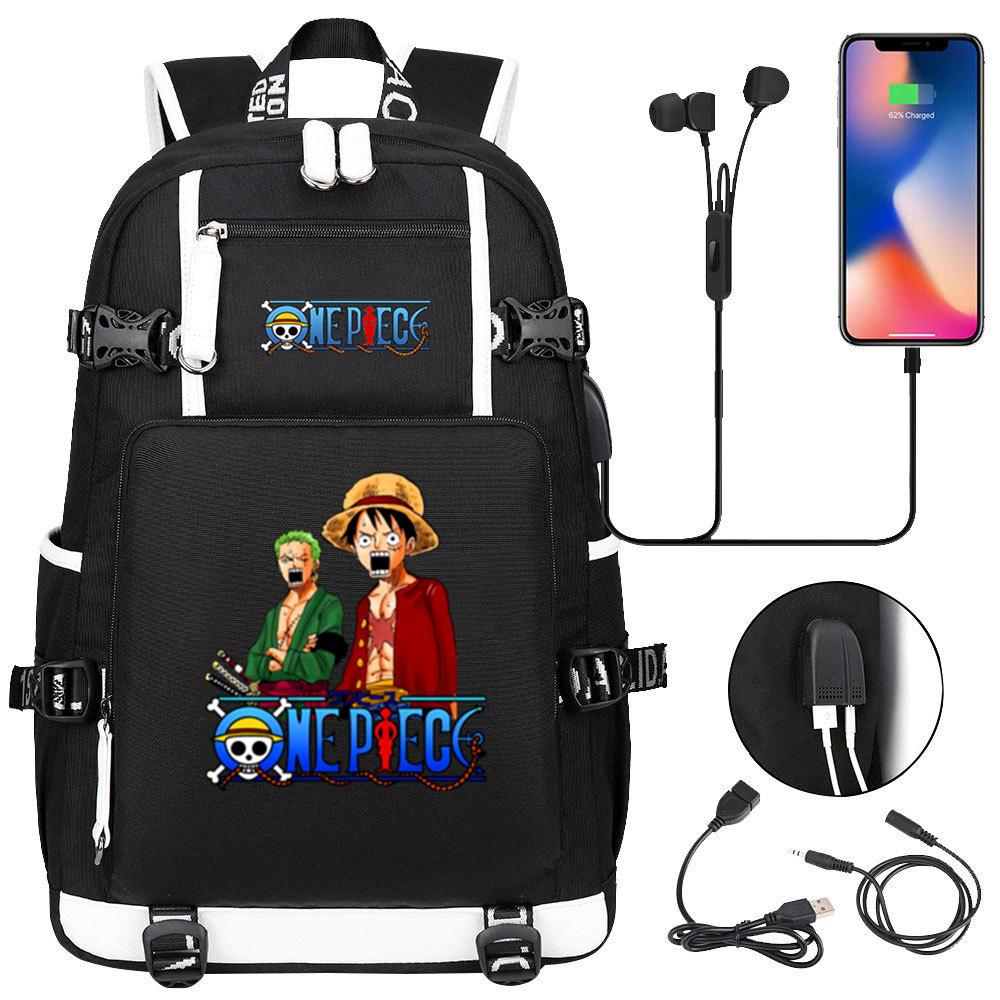 One Piece King Fashion Backpack Personalized Printing Youth Leisure Travel Cross-border Multifunctional Large Capacity Student School Bag