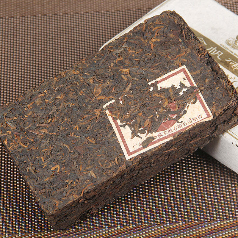 250g Yunnan Pu-erh Ripe Tea Jinfan Aged Puerh Cooked Tea Brick Pu'er Black Tea