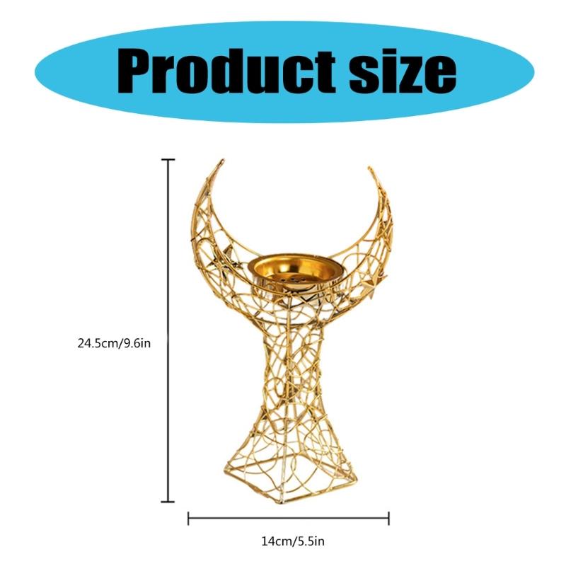 Middle East Styles Metal Moon Tower Incenses Holder for Aromatherapies Diffuser Stove and Muslims Festival Decoration