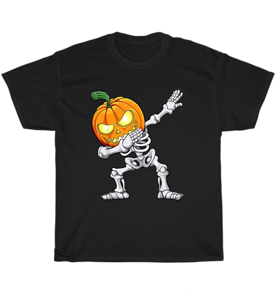 Halloween Dab Dance Dabbing Skeleton Scary Pumpkin Jack O Lantern T-Shirt Unisex S разноцветный