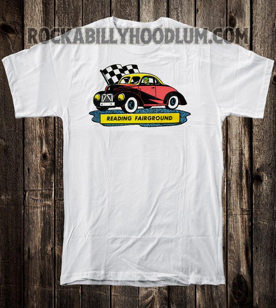 

Retro Hot Rod T Shirt Tee Drag Race Racing Reading Fairgrounds Speedway 4XL
