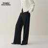 PEACEBIRD Women's High-Waisted Straight Wide-Leg Casual Pants
