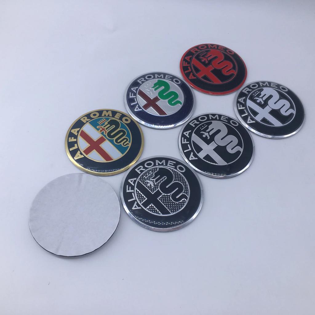 1X40mm 50mm 56mm ForAlfa Romeo Giulia Steering Wheel Badge Wheel Stickers Emblem Stelvio Giulietta Mito Tonale Brera Disco Vola
