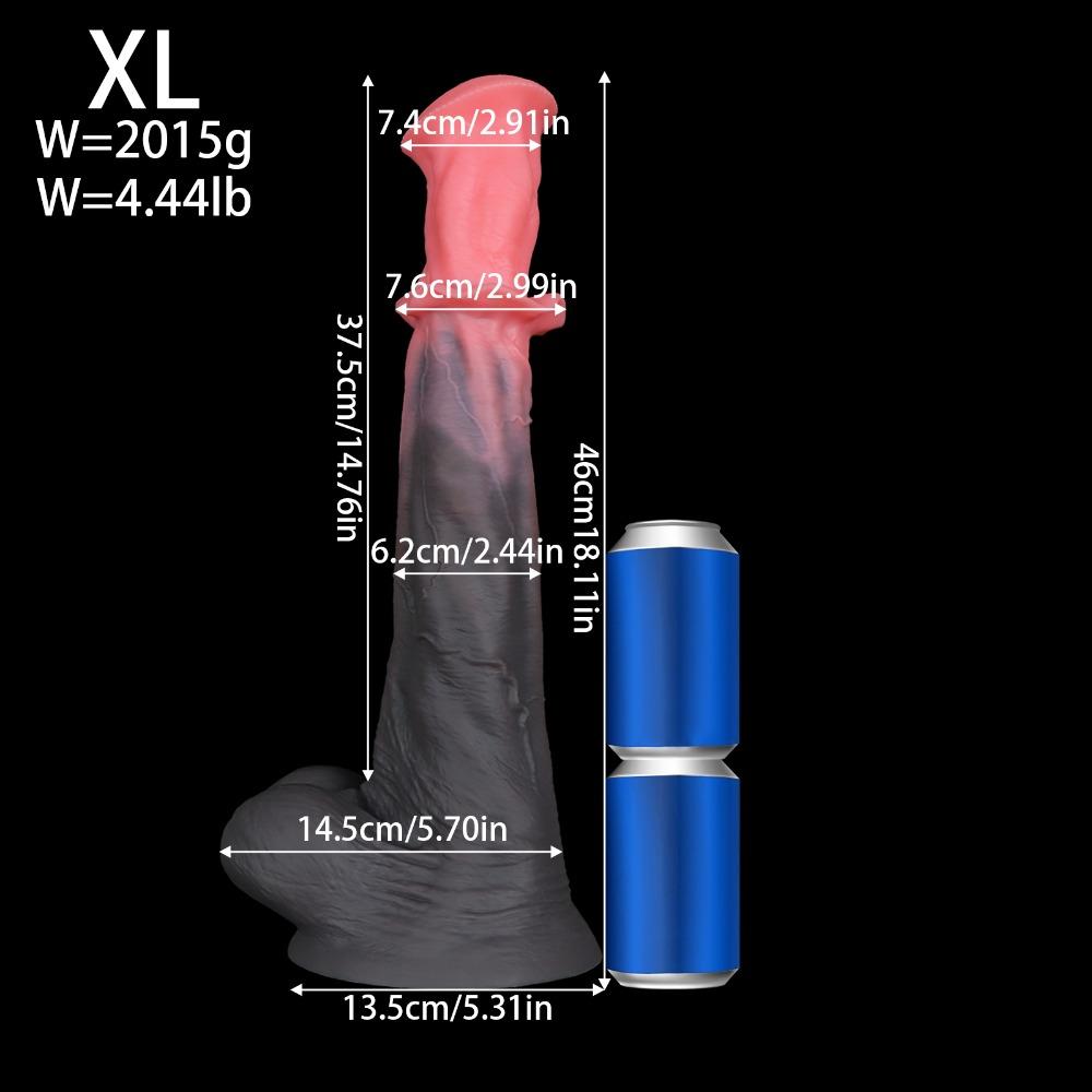 Soft Silicone Horse Cock Fantasy Dildo with Suction Cup Adult Pleasure Toy