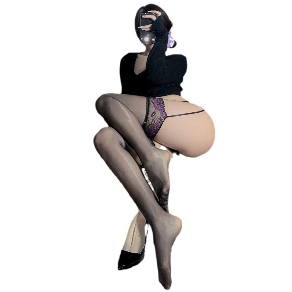 Aurora Oily Stockings Lace Stockings Sexy Oily Ultra-thin Lace Knee Socks