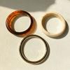 3/4 Pcs Multicolor Round Bangles Smudged Cuff Bracelet Set Vintage Thin Resin Bracelet Set  Gifts