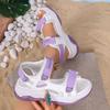 Fashion Fashion Platform Wedge Sandals for Women Summer 2025 Thick Sole Non Slip Beach Shoes Woman Comfortable Walking Sandalias Mujer
