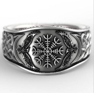 Norse Viking Ring Aegishjalmur Amulet 152