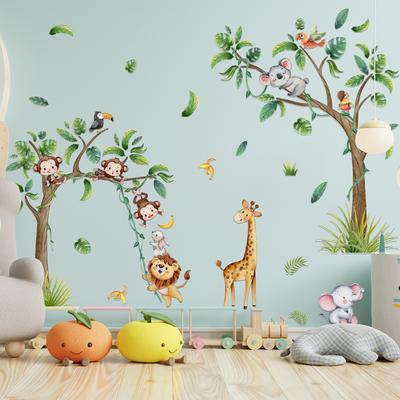 Animal Tree Bird Themed Wall Sticker Set for Room For Living Room Bedroom Decor Creative Vinyl PVC Wall Decal for Home