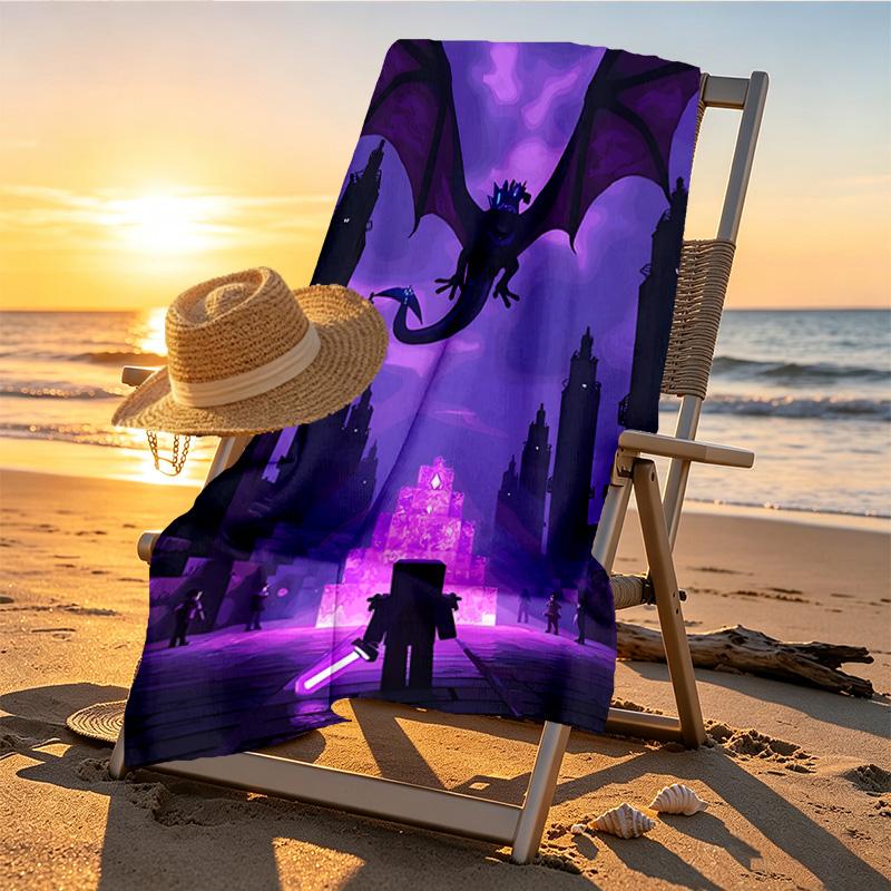 Gamer Print Beach Towel Design, Soft, Lightweight. for Home Bathroom, Spa, Pool, Yoga, Surfing, Camping, Gift for Family, Friend