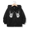 Retro Reißverschluss Hoodie Lustig Lässig Skelett Finger Kapuzenpullover Jacken Jungen Mädchen Y2k Reißverschluss Sweatshirt Vintage Kapuzenpullover