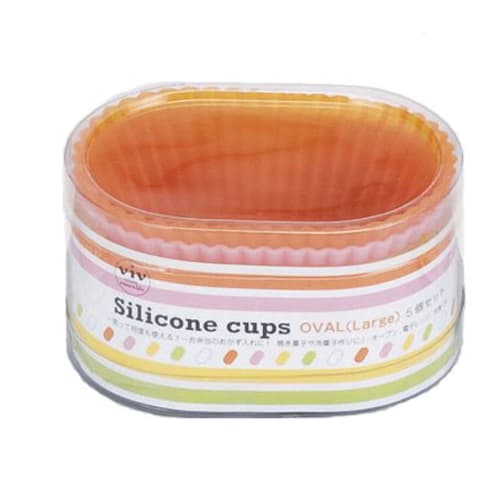 World Create Viv Silicone Cup, 5-Color Set, Oval, Large, 59613