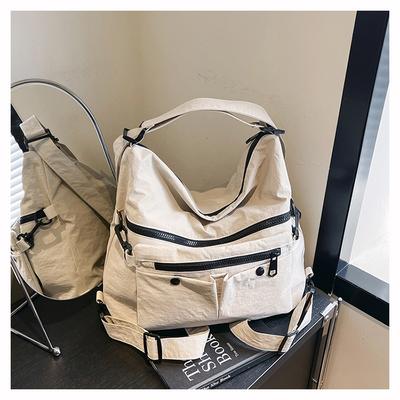 Tote Bag Women's Large Capacity 2025 New Summer Leisure Niche Design Messenger Bag Multi-functional Backpack