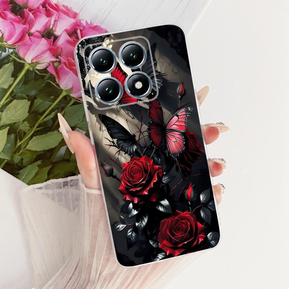 Transparent Casing For Xiaomi 14T Pro Case Cute Cat Luxury Fashion Butterfly Funny Cool Painted Cover 2407FPN8EG