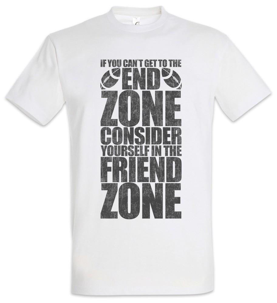 End Zone Friend Zone T-Shirt Fun American Football Get To the Friendship Single