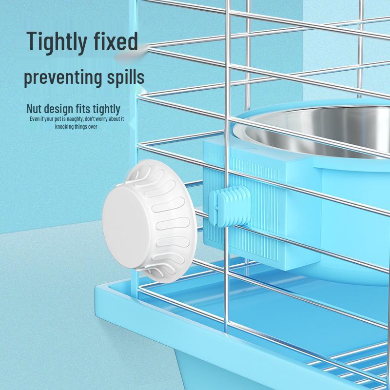 Stainless Steel Anti-Spill Hanging Pet Bowl for Cats, Dogs, and Rabbits