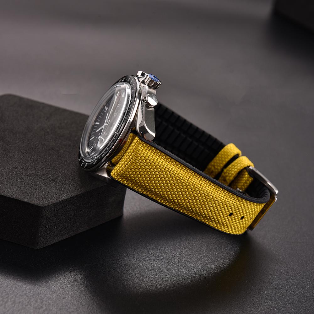 JUELONG New Design Sailcloth Rubber Strap Quick Release Waterproof Watch Bands 18mm 19mm 20mm 21mm 22mm Canvas Nylon Wristband