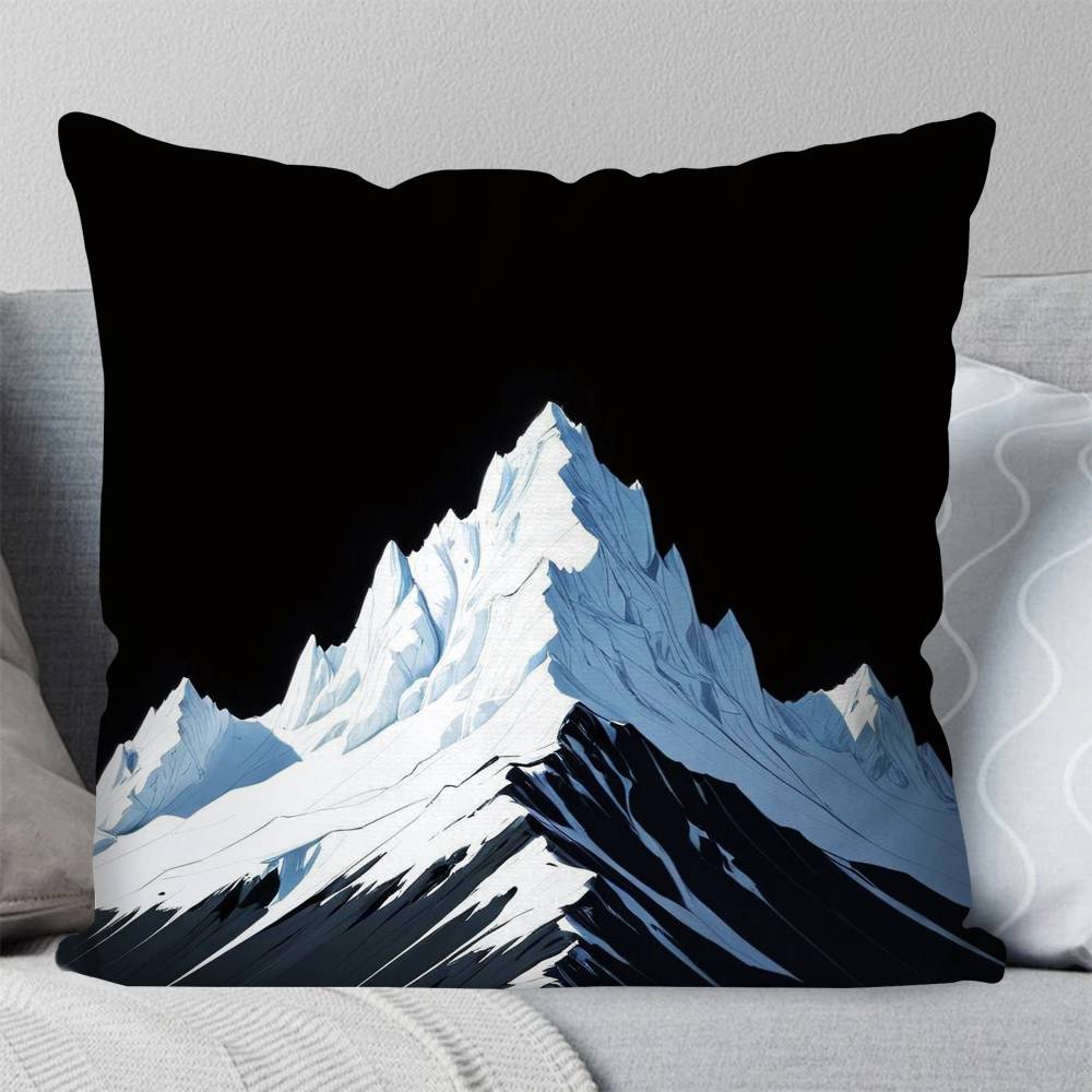 Colorful Snow Mountain Pillow Case Fashion Square Pillowcase Bedroom Sofa Room Ins Decoration Leisure