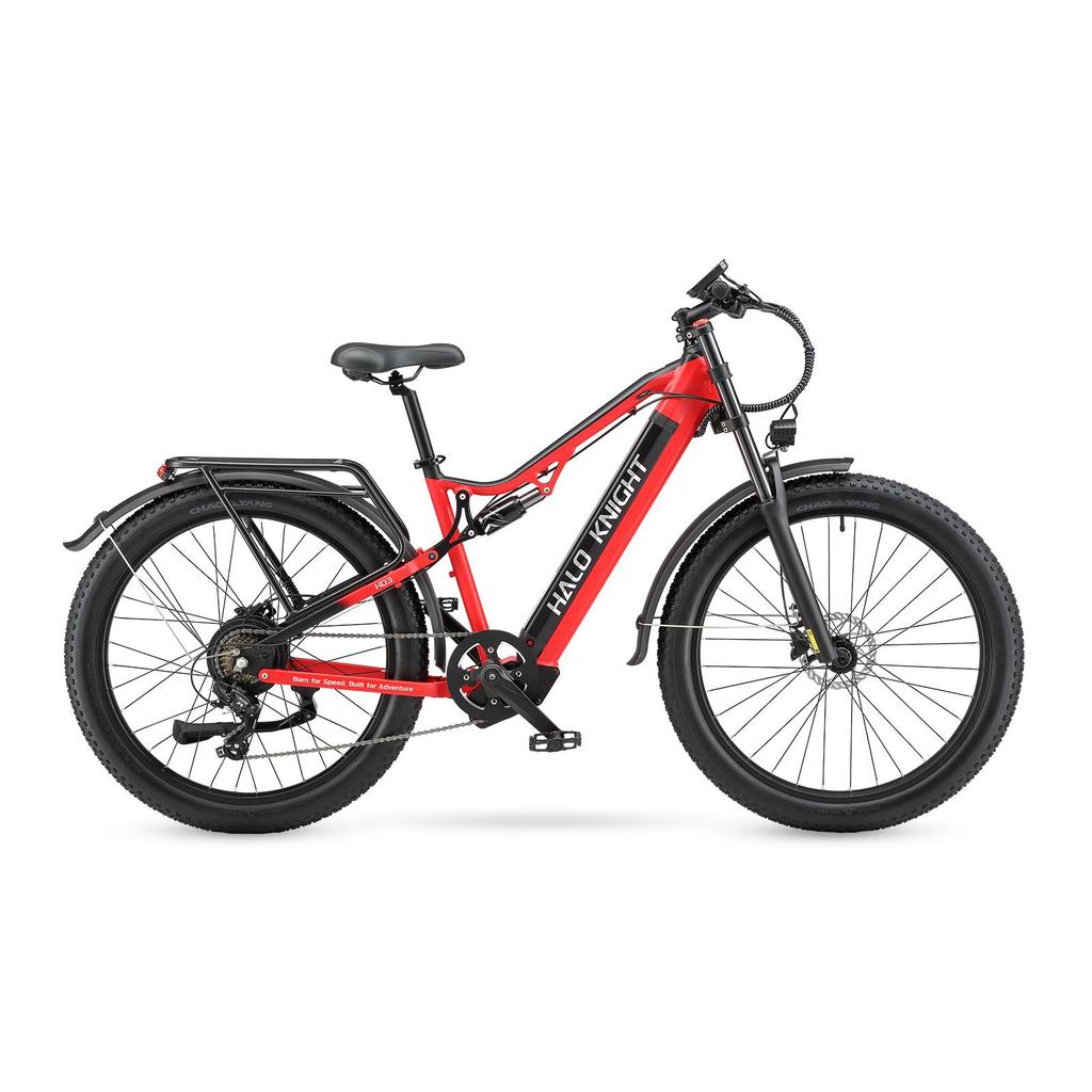 HALO Knight H03 Rower Elektryczny All Terrain dla Dorosłych z Siedziskiem do Holowania Silnik 1000W Jazda na Zewnątrz Rower Elektryczny Bateria 48V19.2Ah Opony FAT 27.5 cala Rower Elektryczny