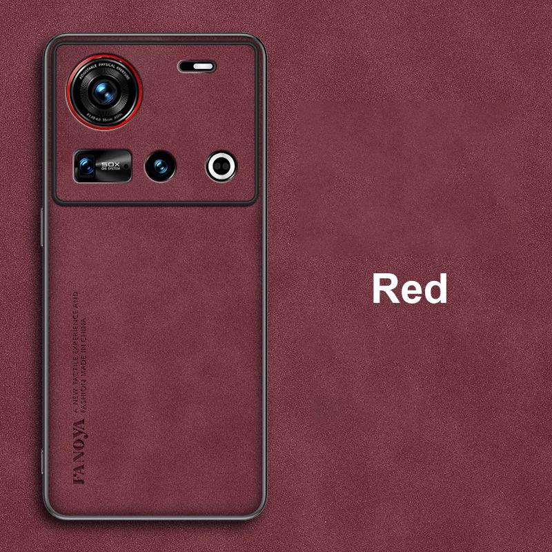 

Для чехла Nubia Z70 Ultra Роскошный чехол для телефона из искусственной кожи Для ZTE Nubia Z70 Ultra 5G Задняя крышка Силиконовый Противоударный Полная защита For Nubia Z70 Ultra красный