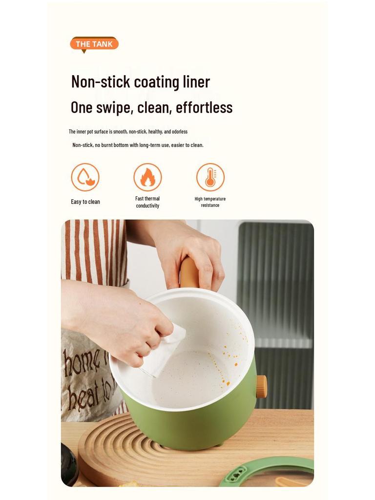 European Multi-functional Dormitory Electric Noodle Cooker with Dual-speed Heat Insulation