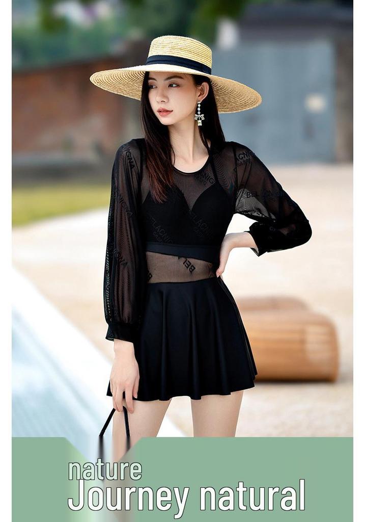 Xigeer Women's One-Piece Halterneck Slimming Swimsuit - 2023 Korean Style