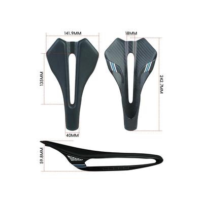 Coussin de siège intégré en fibre de carbone, selle de vélo de route de montagne