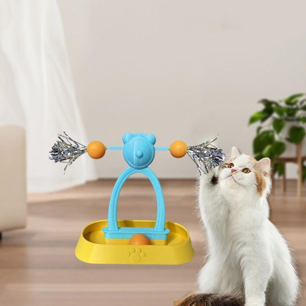 Scratch Resistant Cat Carousel Ball Toys Bite Resistant Cat Entertainment Toys  For Dogs Cats