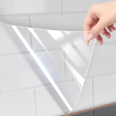 Reusable Electrostatic Oil-proof Stickers Transparent Self-adhesive Temperature Resistant Wallpaper Wear-resistant Home Wallpape