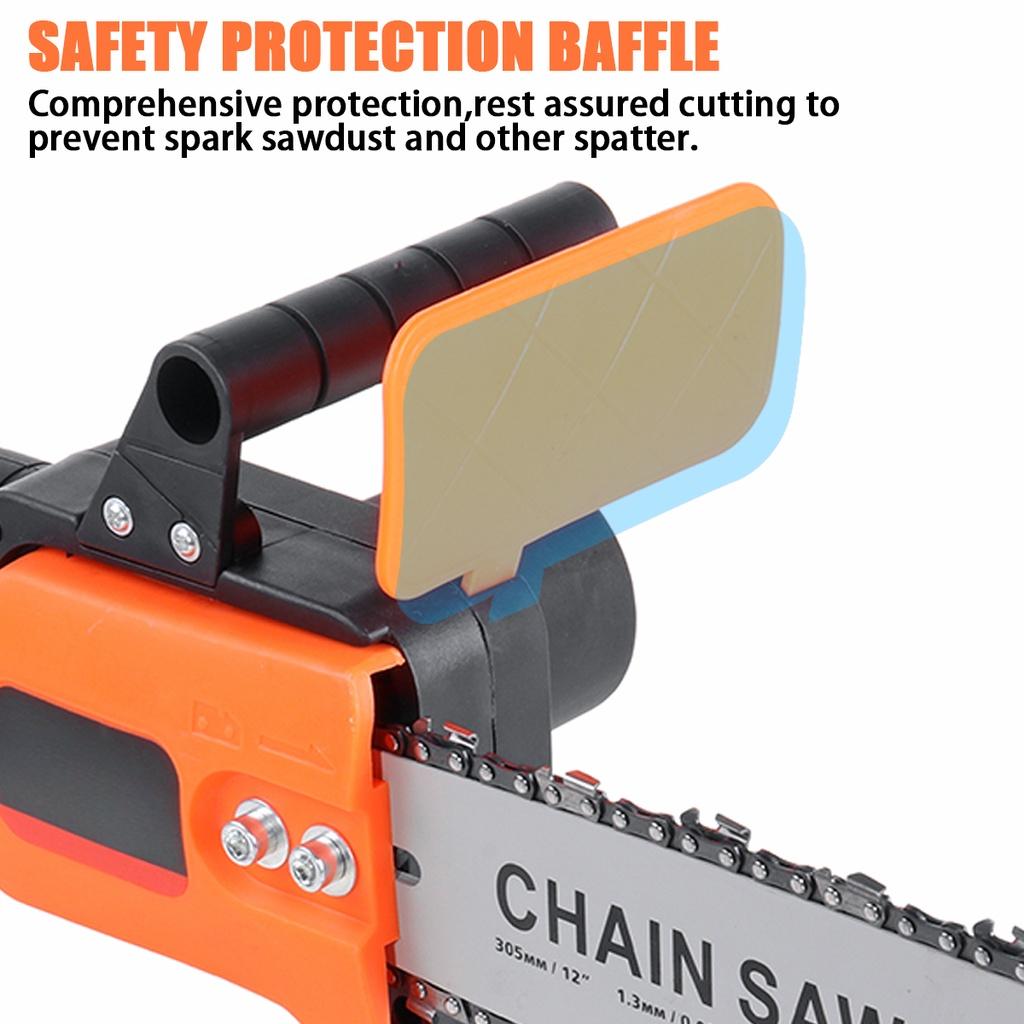 3000W Cordless Electric Chain saw 12Inches Garden Woodworking Power Tool Brushless Motor Wood Cutter For 18V Battery