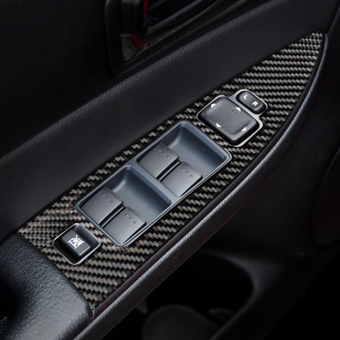 Mazda 6 Carbon Fiber Interior Decor: Center Console Gear Shift Cup Holder & Lift Switch Panel Accessories