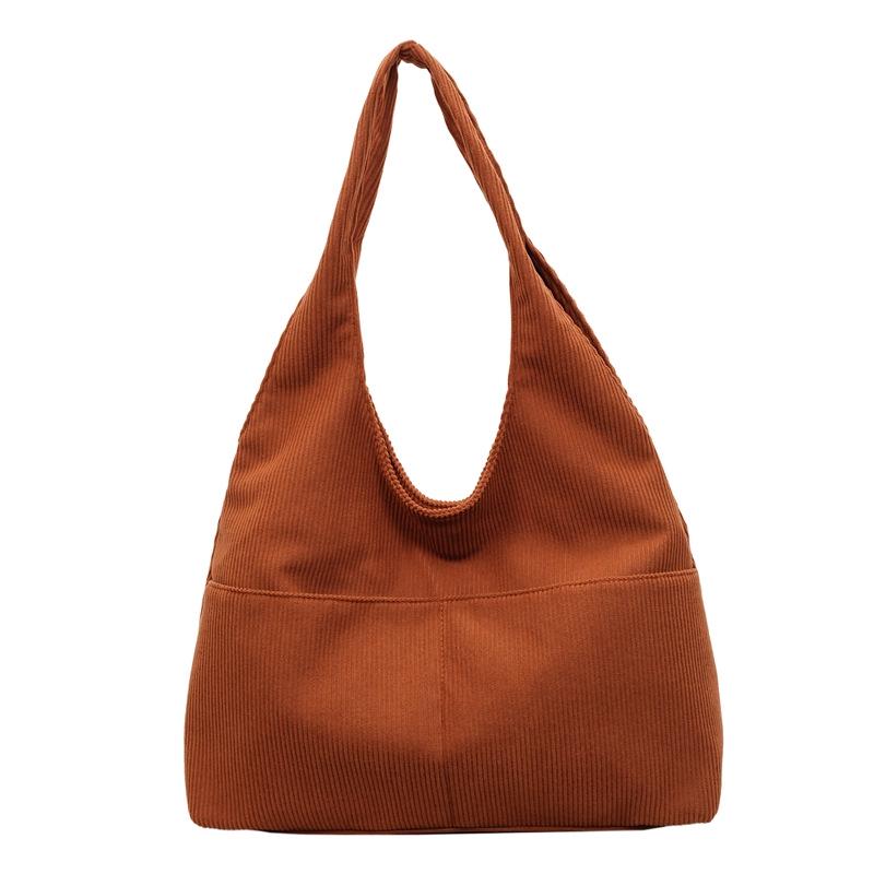2025 Women's Retro Corduroy Tote: Large-Capacity, Single-Shoulder, Versatile Commuter Bag
