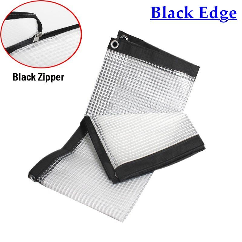 Tarpaulin With Zipper Garden Succulent Shed Rainproof Cover Pergola Terrace Waterproof Canopy Balkon Clear Tarp Camping Canvas