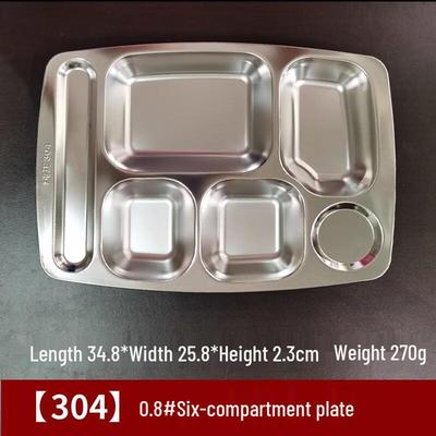 AVADEN 304 Stainless Steel Divided Meal Tray