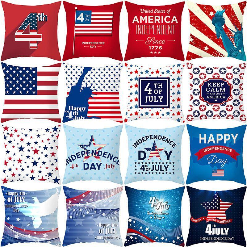American Flag Independence Day Pillow Case Holiday Gift Home Decor Pillow Case