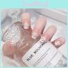 Fashionable Pearl Blossom Nail Adhesive Wraps Gel Jelly A41