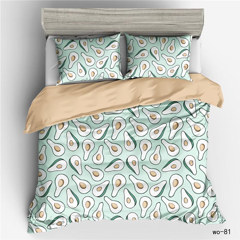 

Comforter Rungrape Bedding Set Double Twin Queen King Size 240X220 Nordic Bed 150 Euro Bedclothes Fruit Print Comforter (quilt)-EU Single(135*200cm)3pcs
