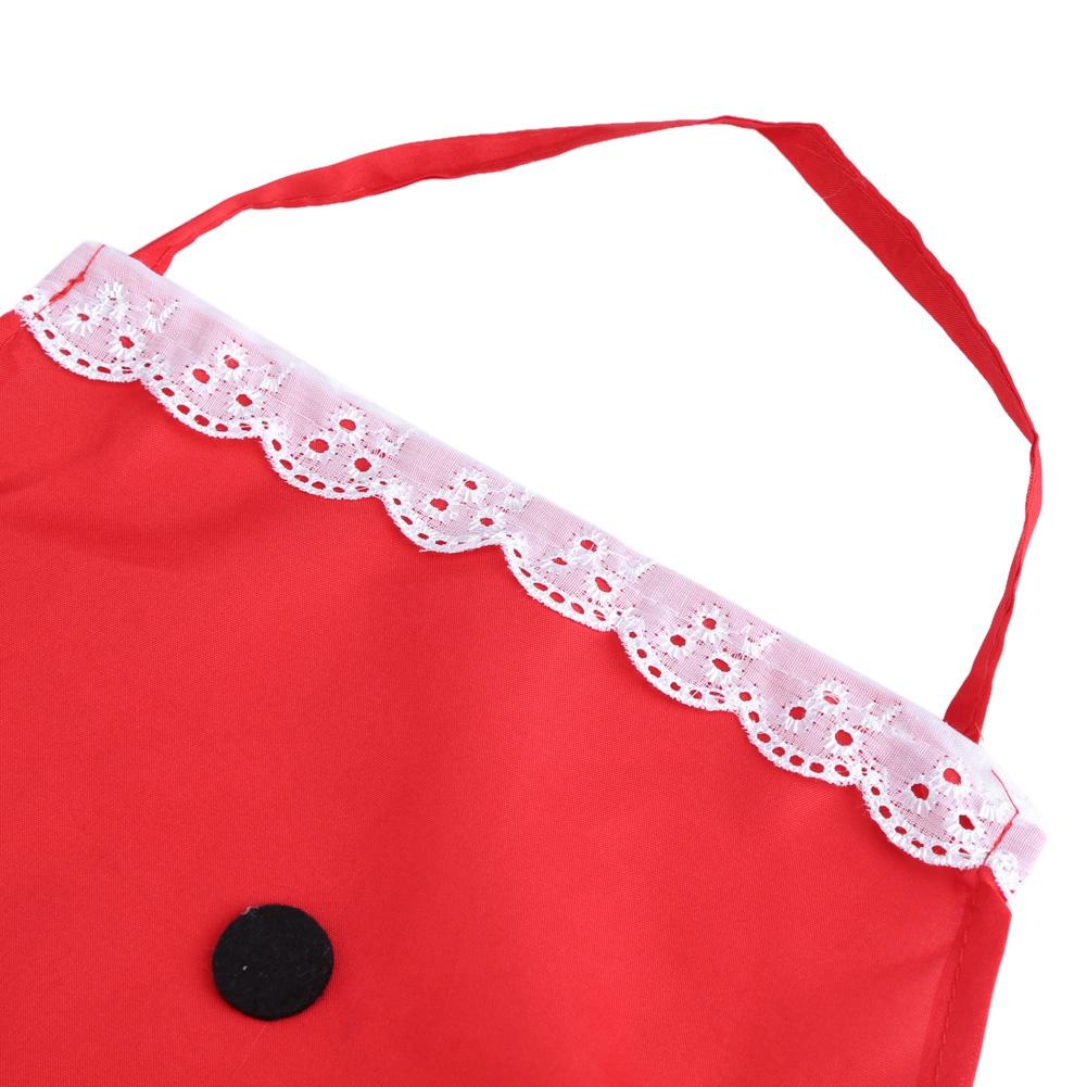 Rote Farbe Weihnachtsfeier Dinner Schürze Küche Kochschürzen Festival Dekoration(Erwachsene)