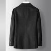 Autumn and Winter Slim-fit Striped Handmade Double-sided Woolen Business Suit Middle-aged and Young Jacket