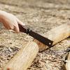 Folding Hand Saw with Wooden Handle Sharp Blade Double-Sided Teeth Portable Lightweight
