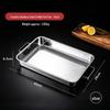 ZISIZ Rectangular Stainless Steel Roasting Pan & Serving Tray