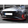 Left+Right Front Fog Light Lamp Cover Trims, Red For Hyundai Elantra N 2022 2023